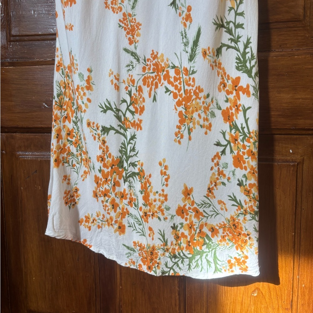 Sweet Pot Orange Floral Dress - Picture 3 of 12